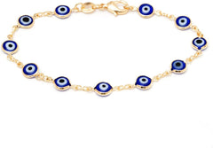 Barzel 18K Gold Plated Evil Eye Bracelet for Women - Made in Brazil