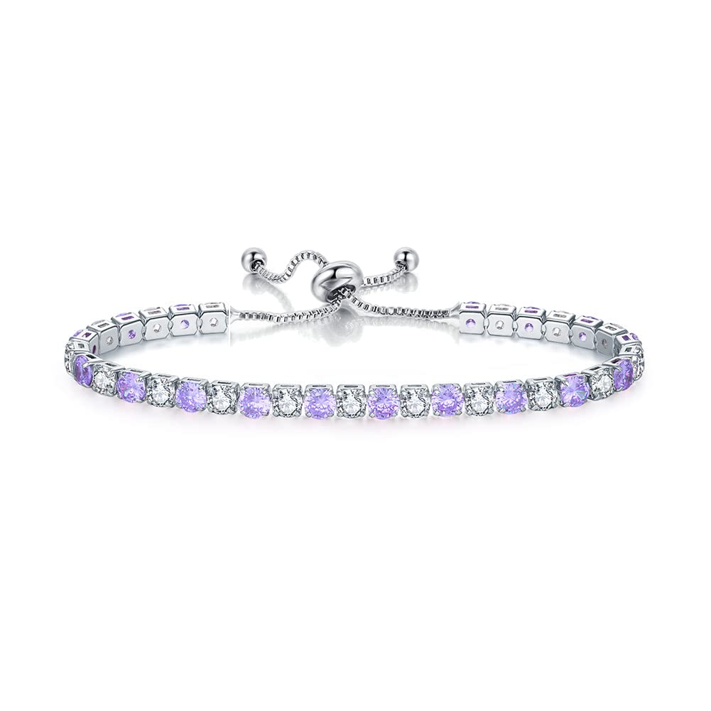 CiNily Adjustable Tennis Bracelets for Women Teen Cubic Zirconia Bracelet