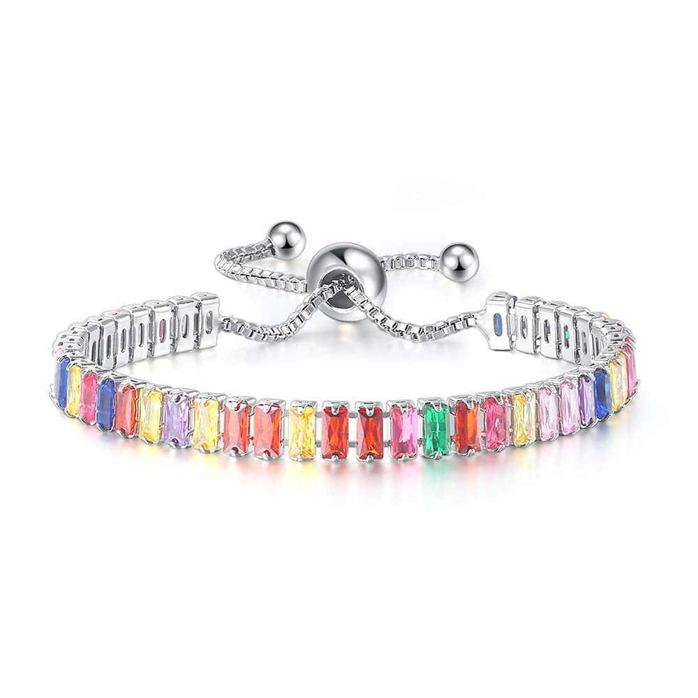 CiNily Adjustable Tennis Bracelets for Women Teen Cubic Zirconia Bracelet