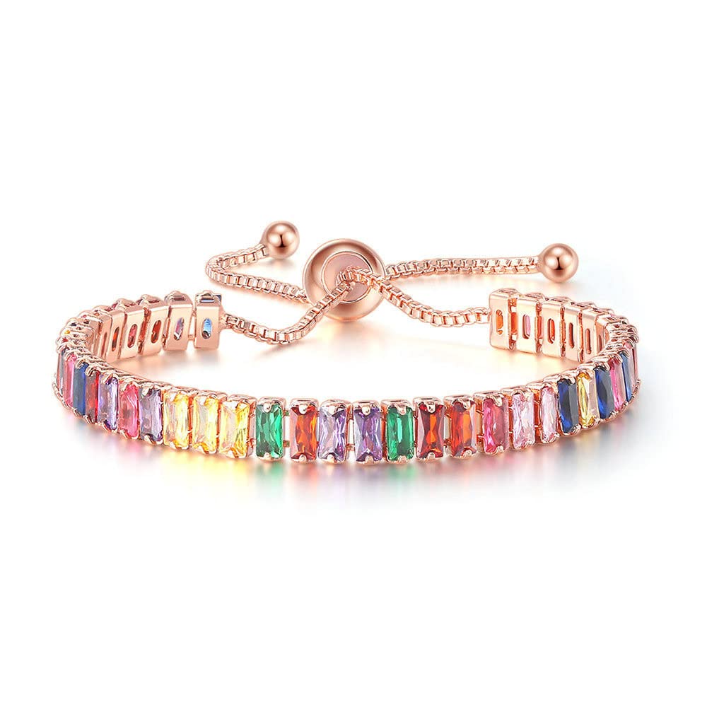 CiNily Adjustable Tennis Bracelets for Women Teen Cubic Zirconia Bracelet