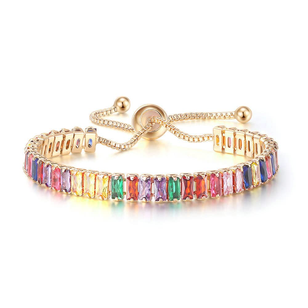 CiNily Adjustable Tennis Bracelets for Women Teen Cubic Zirconia Bracelet