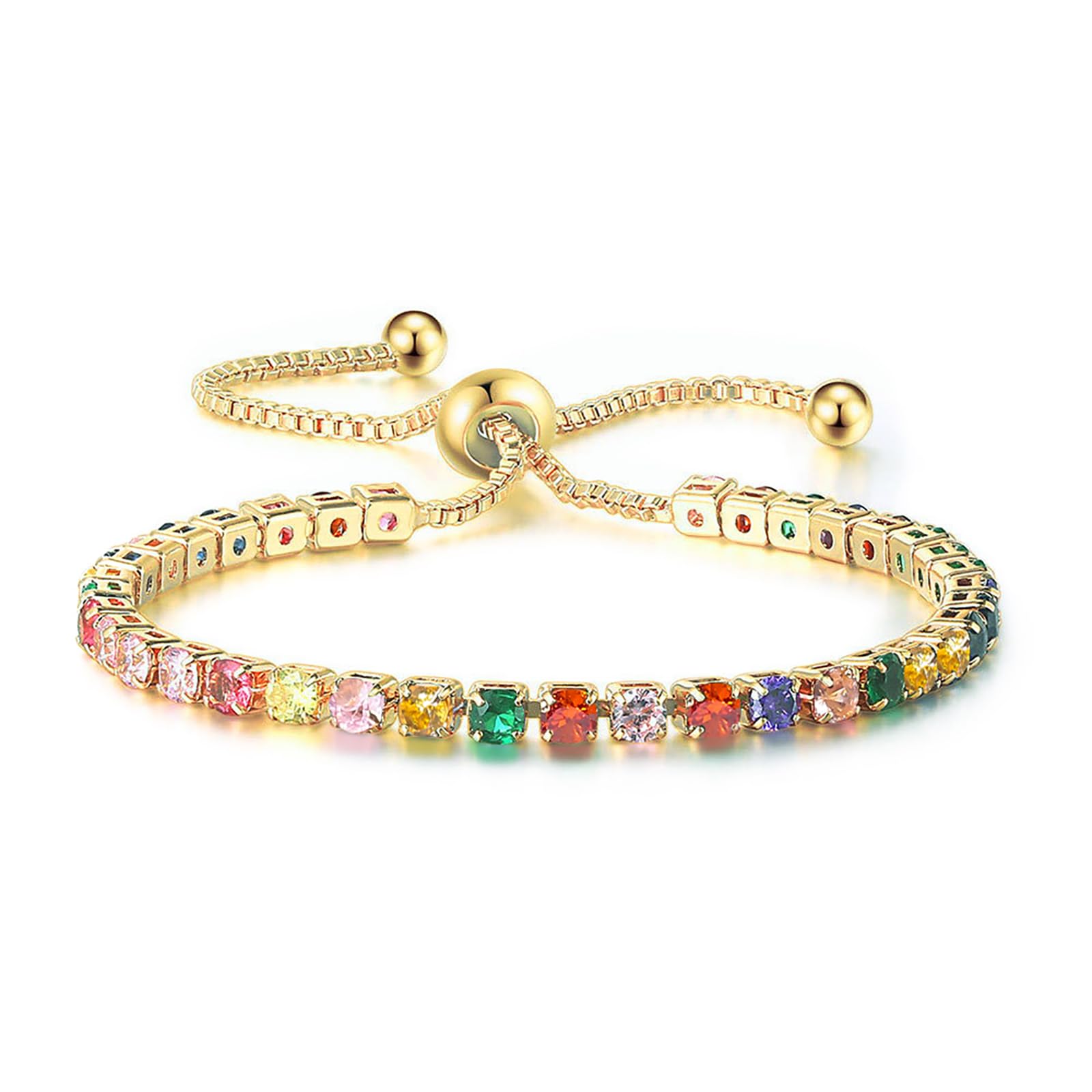 CiNily Adjustable Tennis Bracelets for Women Teen Cubic Zirconia Bracelet