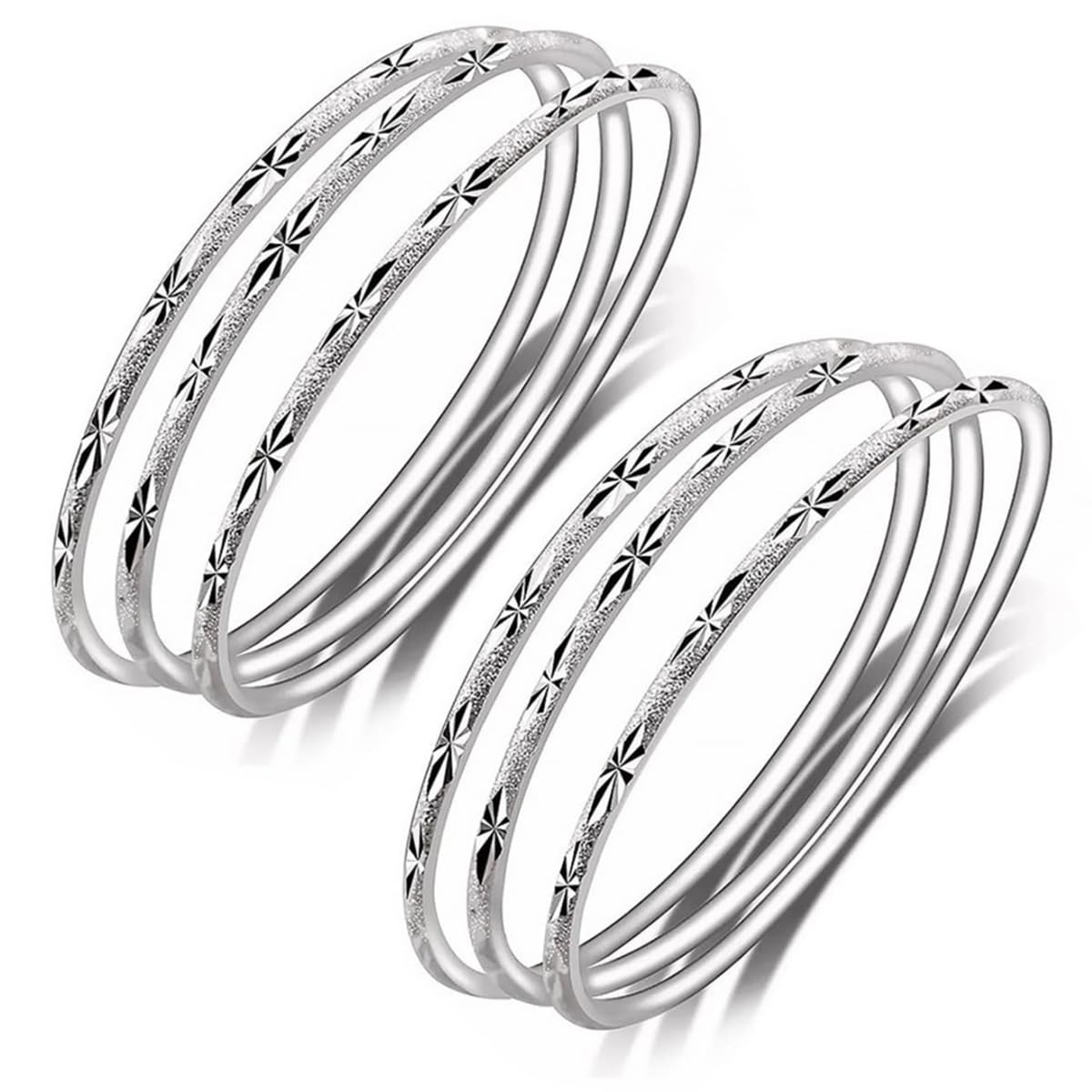 Sterling Silver Bangle Bracelets for Women,Fashion Jewelry Simple Adjustable 925 Silver Cuff Bangles for Women Mom Wife Valentine Mothers Day Gift