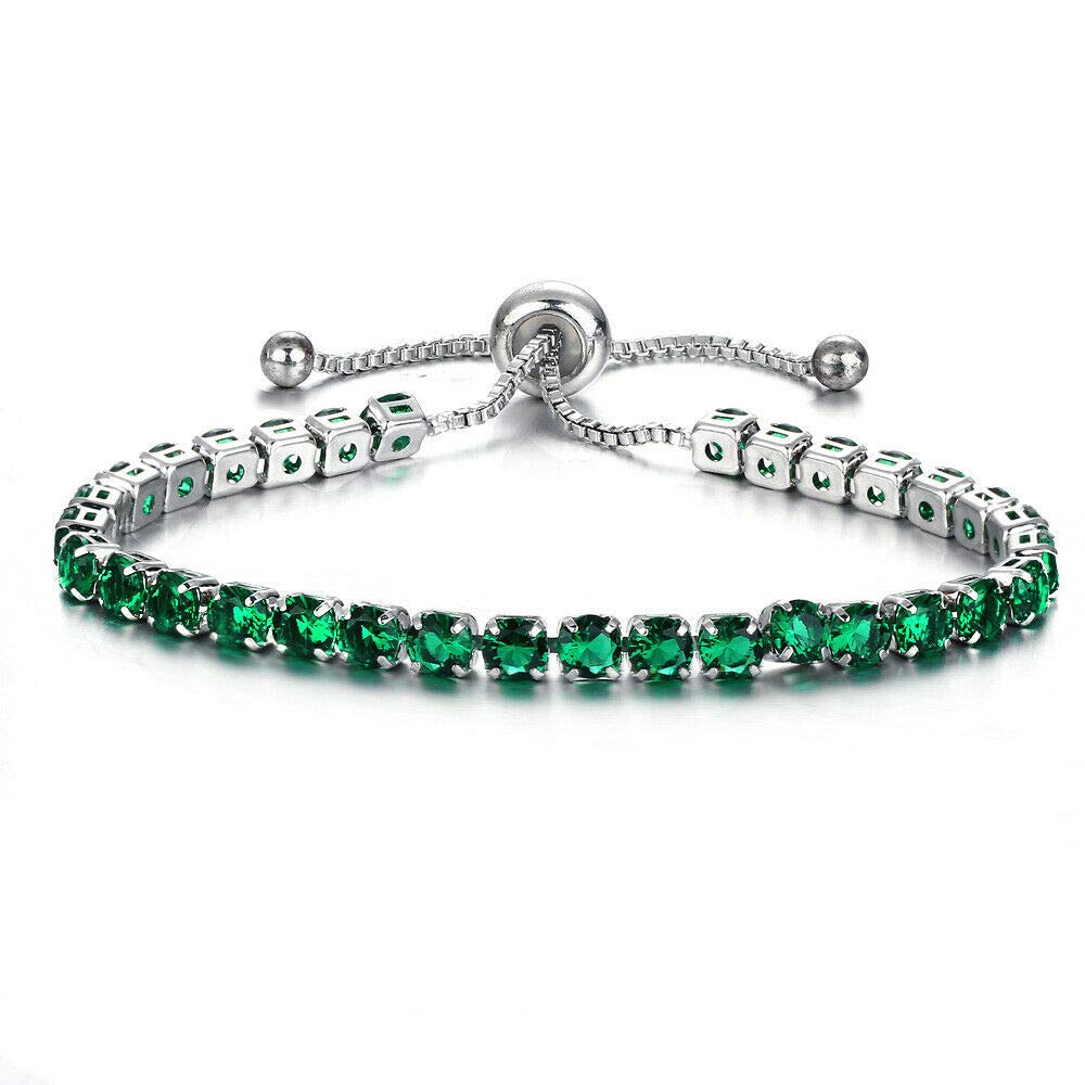 CiNily Adjustable Tennis Bracelets for Women Teen Cubic Zirconia Bracelet