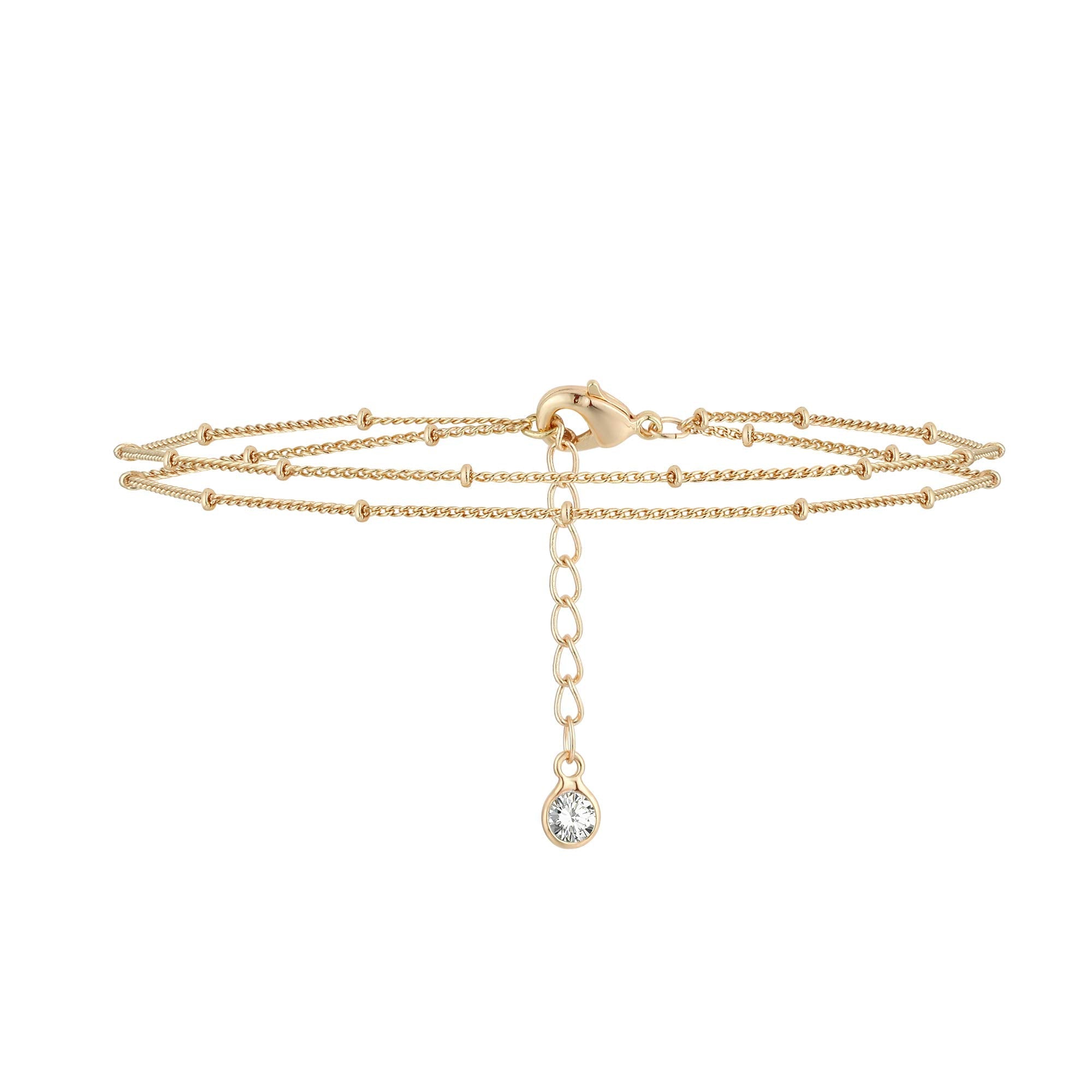 MEVECCO Dainty Chain Bracelets for Women, Layered and Charm Styles