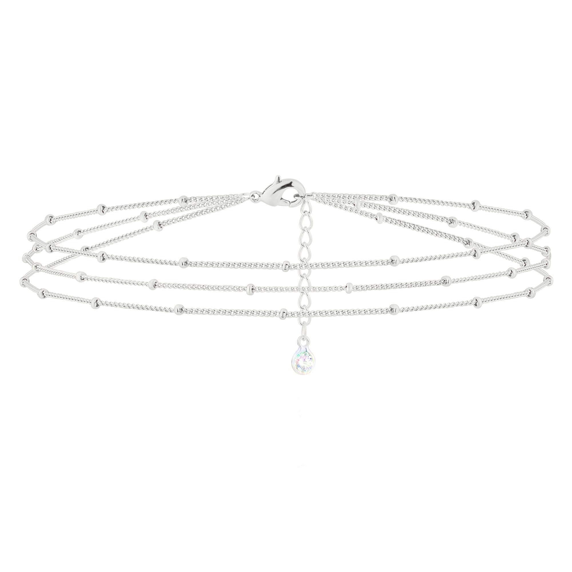 MEVECCO Dainty Chain Bracelets for Women, Layered and Charm Styles