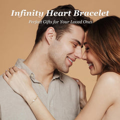 925 Sterling Silver Infinity Heart Birthstone Bracelets for Women
