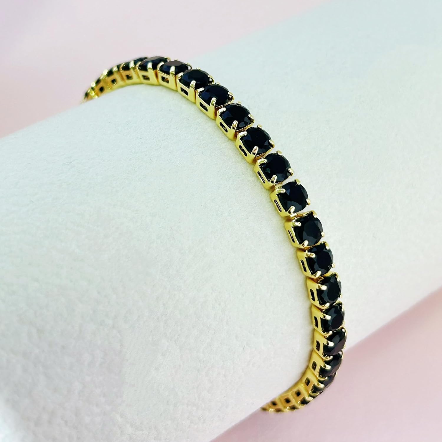 Tennis Bracelets for Women, Silver/Gold Plated 4mm Cubic Zirconia Bracelets Adjustable, Fashion Jewelry Non Tarnish Size 6.6 inch+1.5 inch Extender