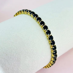 Tennis Bracelets for Women, Silver/Gold Plated 4mm Cubic Zirconia Bracelets Adjustable, Fashion Jewelry Non Tarnish Size 6.6 inch+1.5 inch Extender